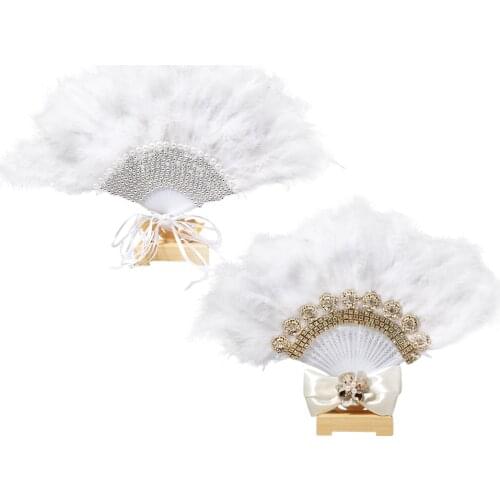 Modern Hand Fans Ornament Handmade Photo Props Wedding Birthday Decoration