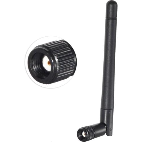 Superbat Double Dual Band 2.4GHz 5GHz 3dBi Black Omnidirectional Wireless Booster Rubber Aerial WiFi Antenna RP-SMA for Router