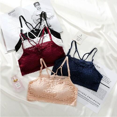 Women Push Up Lace Bra Bras Fitness Tops Brassiere Female Bralette Tube Top Underwear Woman Lingerie Adjusted Straps Brassiere