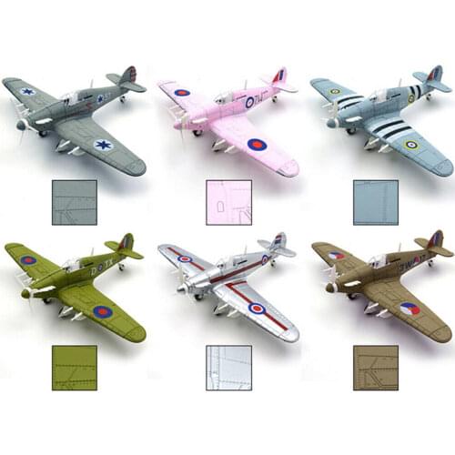 1:48 British Hurricane Fighter Model Assembly Plastic Model Toys Building Bricks Random Color