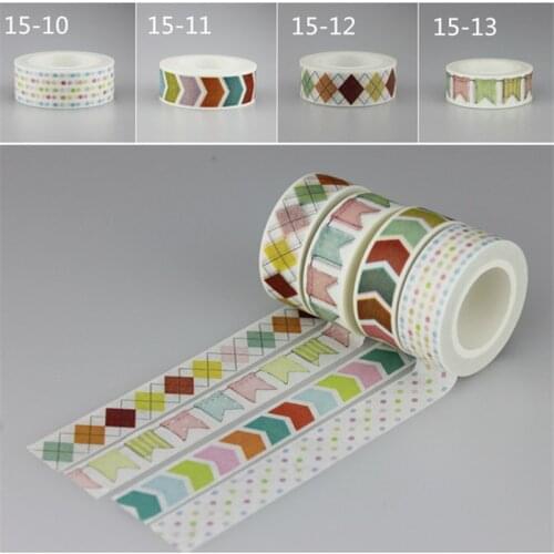 1 PCS Colour Flag Washi Tape DIY Decoration Scrapbooking Planner Masking Tape Adhesive Tape Kawaii Stationery