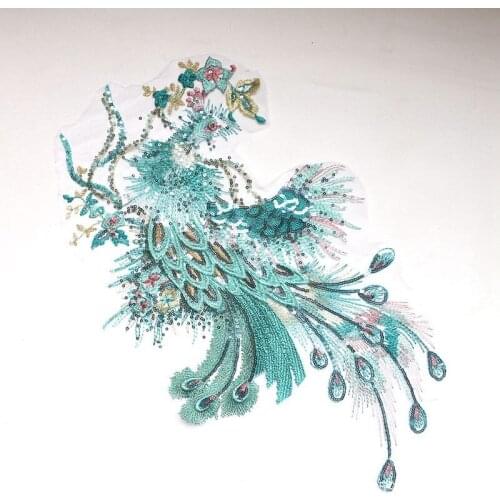 1 PCS NEW Wedding Cotton Lace Big Embroidery Wedding Dress Applique DIY Bridal Headdress