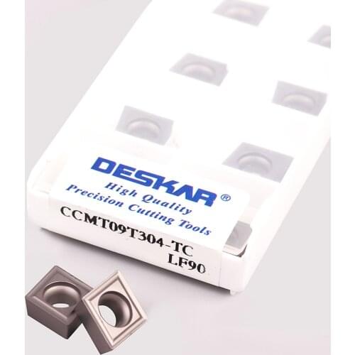 10PCS CCMT09T304 TC LF90 CCMT09T308 TC LF90 internal turning tool carbide alloy CNC lathe Cermet cutting inserts for steel parts