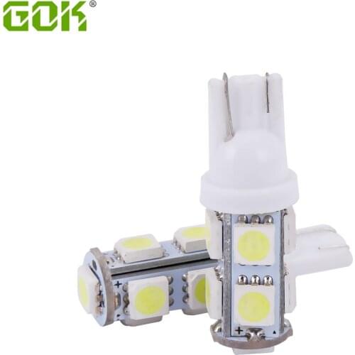 10pcs T10 9led 5050 smd Car 194 168 192 W5W LED t10 9smd Automobile Bulbs Lamp Wedge led Interior Light car-styling