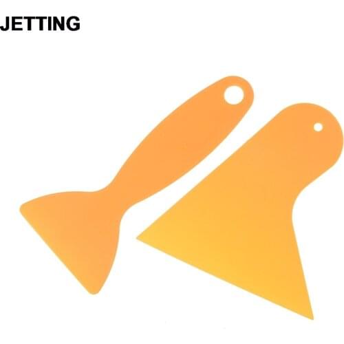 2pcs/set Yellow Plastic Car Window Foils Film Tools Wiper Plate Glass Car Sticker Scraper Hand Tool Sets
