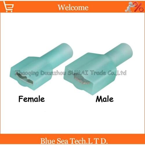 200pcs/lot F/MDFNY2-250 Blue cold-pressed terminal Insulated Terminal For 1.5-2.5mm2 , 16-14 AWG Wire 15A