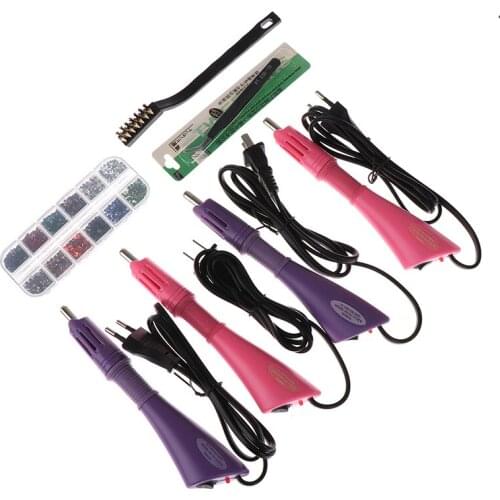 2160Pcs Hot Fix Steentjes Set/Eu Of Us Plug Hotfix Applicator Hot Fix Crystal Glas Rhinestone Iron-On Wand Strass New