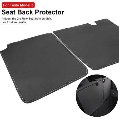 2rd Row Seat Back Protector Odorless Comfortable Protection Pad With Split Design Car Seat Decoration Cushion For Tesla Model 3