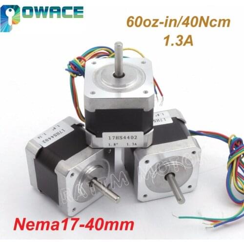 3Pcs Nema17 CNC Stepper Motor 40mm 58 Oz-in 1.3A CNC Stepping Motor 3D Printer 4 lead wrie