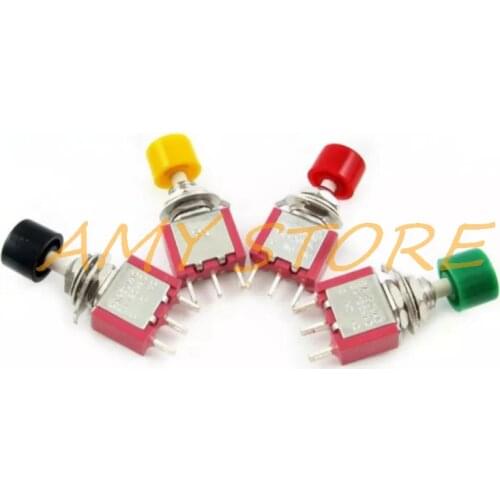 5Pcs Red Green Black Yellow 3Pin 6Pin Com NO NC 6mm Mini Momentary Push Button Switch Toggle Switches DS-612/622 PS-102 MTS-102M