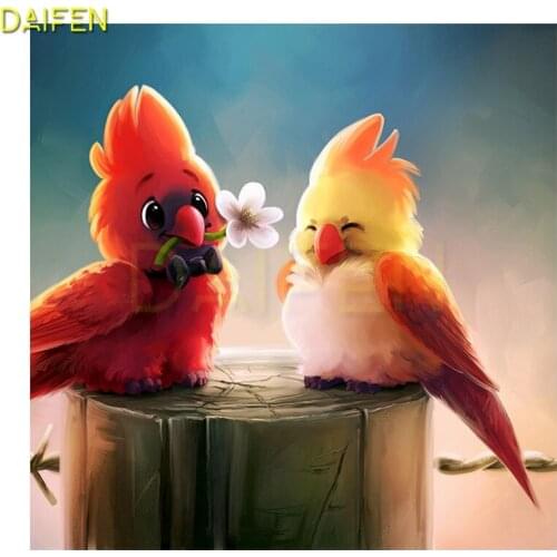 Full Round Diamond mosaic Flower rose 5D DIY Diamond embroidery love Full Square Diamond painting Cross stitch Parrot owl bird