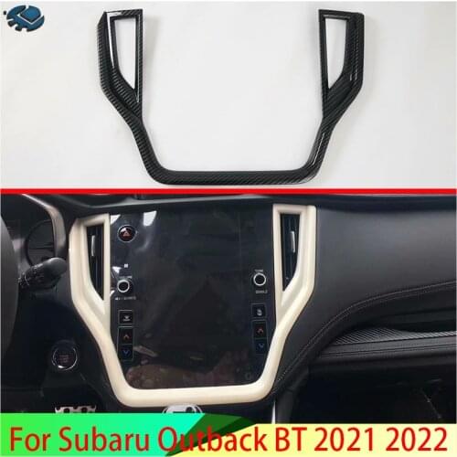For Subaru Outback BT 2021 2022 Car Accessories Carbon Fiber Style Navigation Box Car Navigation Switch Panel