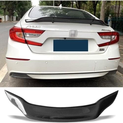 Car Trunk Spoiler Carbon Fiber FRP Auto Rear Trunk Wing R For Honda Accord 2018 - 2021 Style Refit Accessories Spoiler