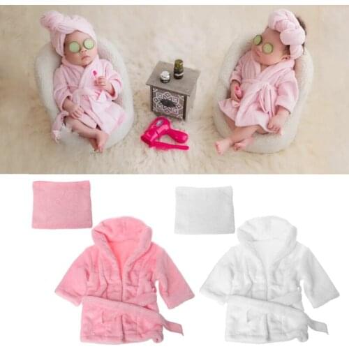 NEW 2018 Bathrobes Wrap for Newborn Photography Props Baby Photo Shoot Accessories newborn party costume shower gift