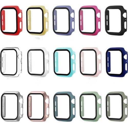 Glass+cover For Apple Watch Case 44mm 40mm iWatch 42mm 38mm bumper Screen Protectors apple watch series 6 5 4 3 se Accessories