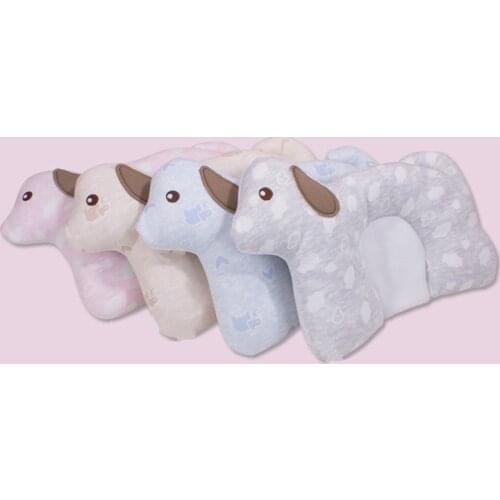 0-1 year baby pillow newborn baby head protector mesh styling pillow anti-eccentric head cartoon dog sheep animal baby pillow