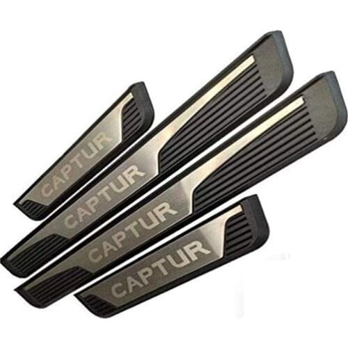 For Renault Captur 2021 Door Sill Scuff Plate Trim Threshold Pedal Entry Guard Stickers Car Accessories 4pcs