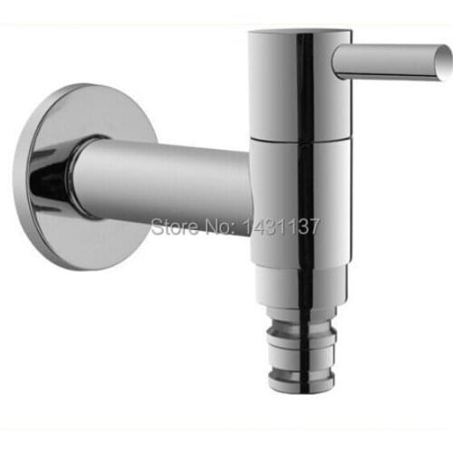 Chrome Luxury wall mounted bib cocks bathroom washing machine tap faucet mixer out door faucet