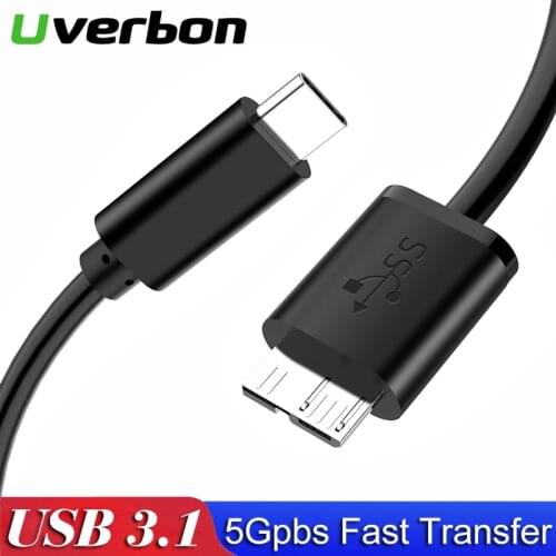 USB C to Micro 3.0 Cord Type C male to Micro B male Cable Fast Charge USB Micro 3.0 to Type C Super Speed for HDD Data Cable