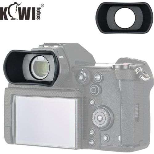 KIWIFOTOS Soft Silicone Long Camera Eyecup for Panasonic DC-S1H S1R S1 Replaces Panasonic DMW-EC6 Viewfinder Eyepiece Protector