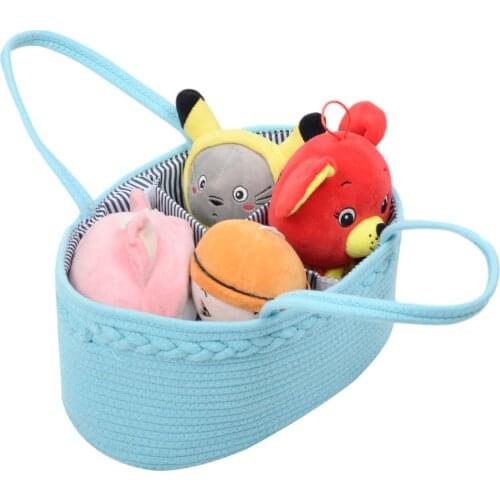 Baby Diaper Storage Box Rope Baby Room Diaper Basket Diaper Storage Box For Wet Wipes Toy Organizer Nappy Bag Storage Basket Bin