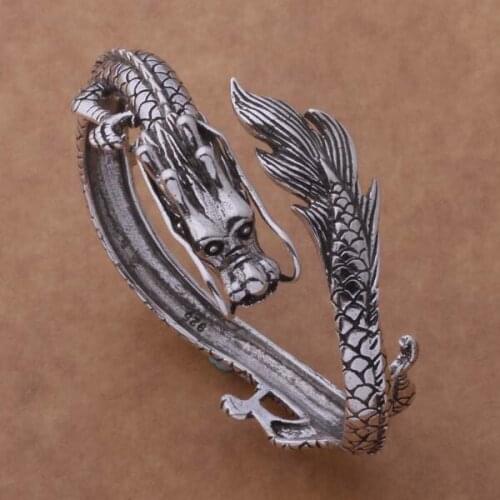 Hot sale Fashion Jewelry 925 sterling silver Bangles Cuff Bracelets dragon bracelet /bspakjwa dfaalwha AB156
