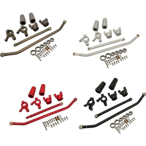 Metal Steering Knuckle C Hub Carrier Axle Lockout Steering Link Rod for 1/10 RC Crawler Axial RR10 WRAITH Parts