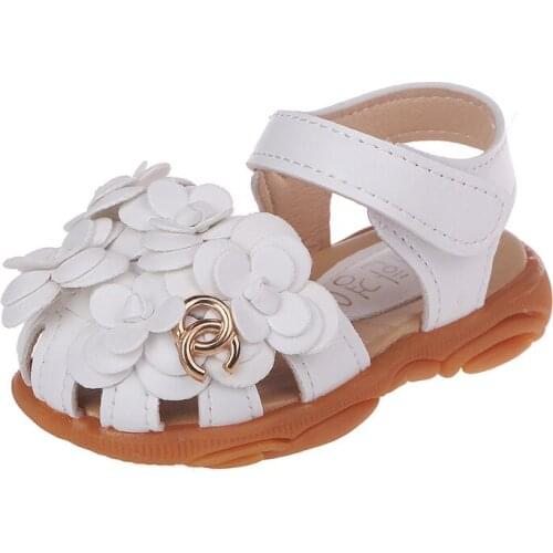 Girls Leather Shoes Soft Closed Toe Princess Flat Shoes 2020 Summer New Sandals Children Shoes (toddler/little Kid)