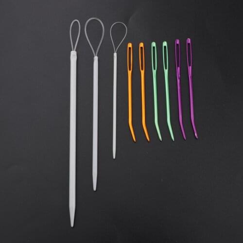 Sewing /Darning /Stitching Needles Set -Bent Tips, Large Eyes and Threaders