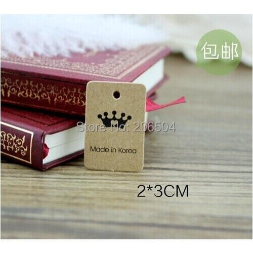 Wholesale Scallop Kraft Blank Hang tag Retro Gift tag, Table Number cards, 500pcs/lot High Quality Kraft Tag yxc015