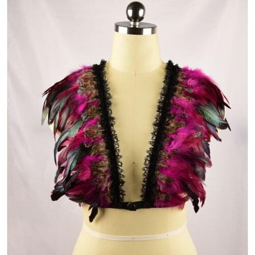 Body cage Harness Goh Body Bondage Braces for Women Harajuku Harness feather waist garter elastic free bra gothic clothes