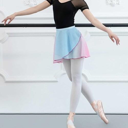 Professional Adult Chiffon Ballet Skirts Lyrical Soft Lace Up Ballet Dress Lace-up Wrap Skirt Ballerina Dance Gymnastic Costumes