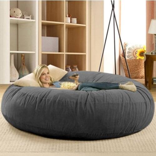 Dropshipping 180cm Microsuede Giant Removable Washable Bean Bag Bed Cover Living Room Furniture Lazy Sofa Cover Without Filler