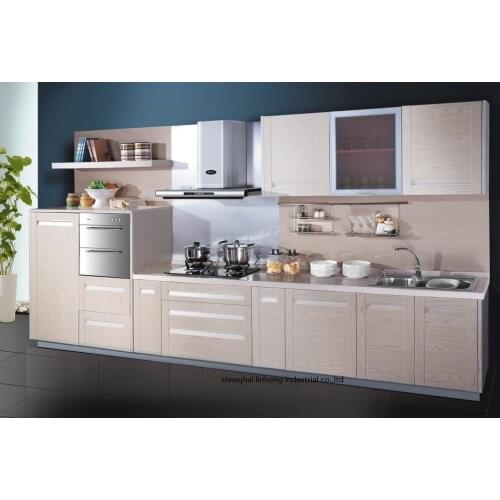 PVC/vinyl kitchen cabinet(LH-PV056)