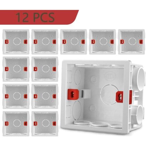 Adjustable 86 Switch socket Box,Mount Back Box Plasterboad 50mm Depth Wall Switch Wall Socket Mounting Cassette BOX Screw Set