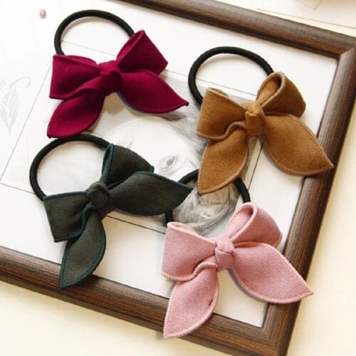 Women Rubber Bands Girls Cute Bows Scrunchy Children Hair Bands Gum Hair Tie Scrunchies Ponytail Holder Elastic Hair Accessories