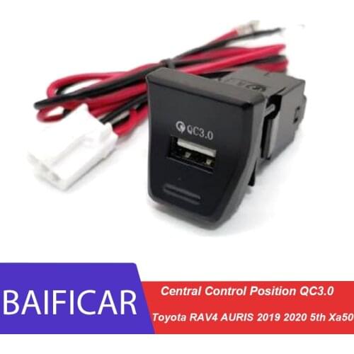 Brand New Central Control Position QC3.0 Car Charger Lossless Upgrade Car Phone Charger For Toyota RAV4 AURIS 2019 2020 5th Xa50