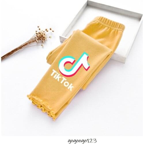 Tik Tok Kids Pants Girls Cotton Girls Trousers Fille Kids Girls Tik Tok Pants Print Cartoon Pattern Child Leggings Trousers