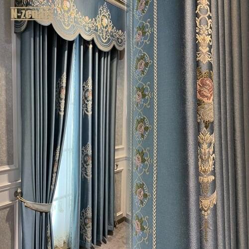 High-quanlity European-style Jacquard Curtains for Bedroom and Living Room Blackout Curtains High-precision Curtain Fabrics