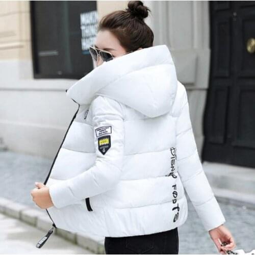 2019 New Winter Warm Cotton Women Short Hooded Jackets