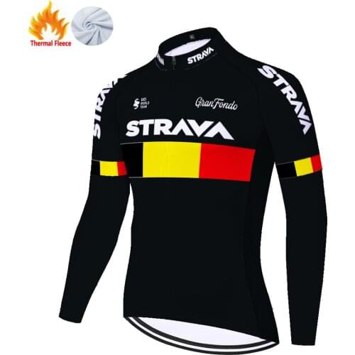 Strava Winter Thermal Fleece Maillots 져지 Tricotas Equipo Cycling Maillot Hombre Fietskleding Heren Jersey Ciclismo Ciclismo