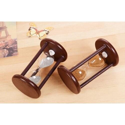 1PC Retro Hourglass Sandglass Sand Clock Timers Wooden Frame Creative Gift Modern Home Decorations Ornaments KN 055