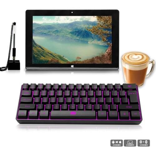Laptop Keyboard 2.4G Wireless Bluetooth Dual Mode RGB Backlight Gaming Keyboard Mini Portable G61 For Desktop
