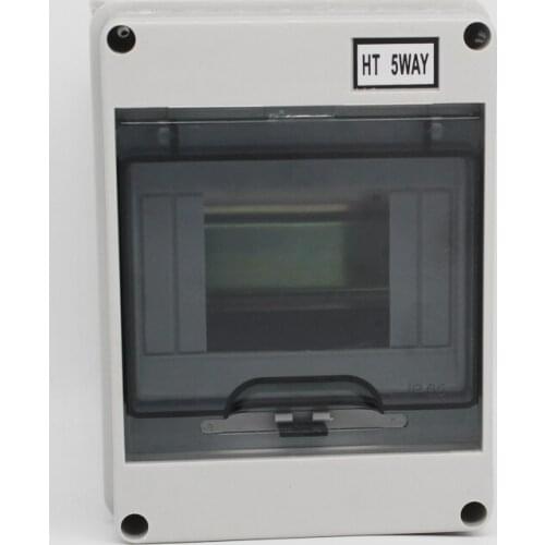 2-5 way mini circuit breaker box waterproof and dustproof distribution box ABS Body and PC cover Light box