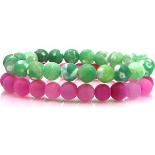 2pcs/set Bohemian Style Strand Bracelets Charm Beads Bracelets For Women Boho Natural Stone Bead Bracelet Jewelry Party