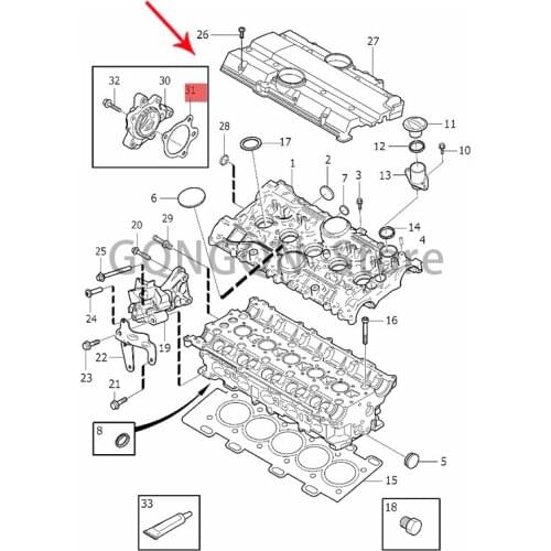 CAR filler 2007-2018vol voxc70 xc60 v70 v60 cross country v60 v40 cross country v40 s80l s80 s60l s60 cross country s60 Cylinder