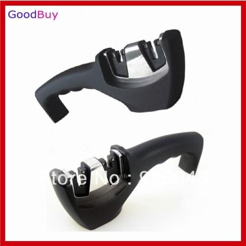 Free shipping Newest Two Stages tungsten steel & Ceramic Kitchen Knife Sharpener,hand knife slicker sharpener