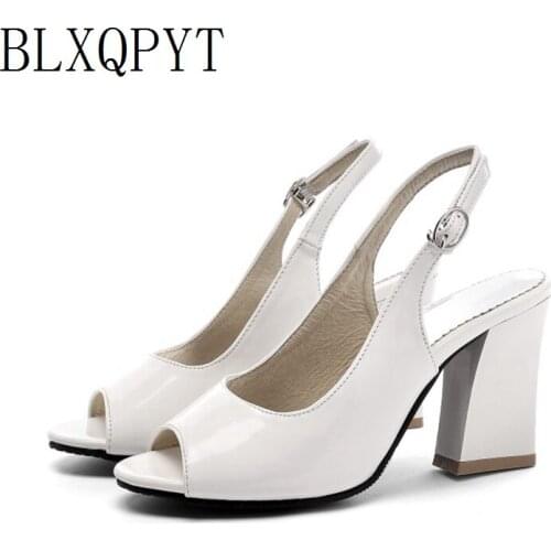 BLXQPYT New Sandals Women Big & Small Size 32- 45 Ladies Summer Wedding Party Dance Peep toe High Heels Woman Shoes Pumps C5-8