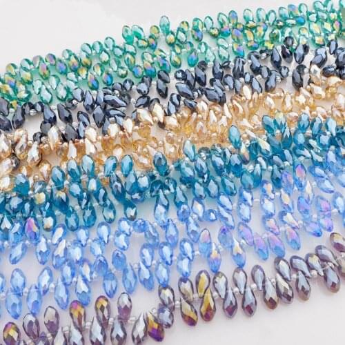 Wholesale 6x12mm crystal 6010 briolette/teardrop/waterdrop charm pendant beads basic color AB top quality free shipping-2