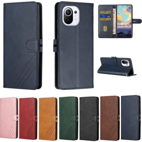 Leather Phone Cases for Xiaomi Mi 11 10s 10T Lite POCO X3 NFC M3 Redmi Note 10 Pro Max 9T 9A Flip Wallet Cover Shockproof Fundas